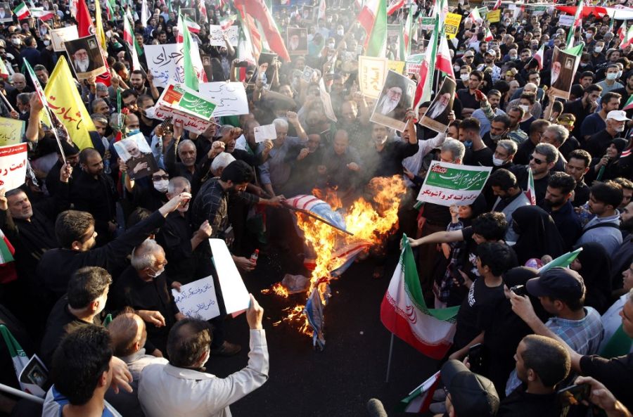 protestos em Teerã