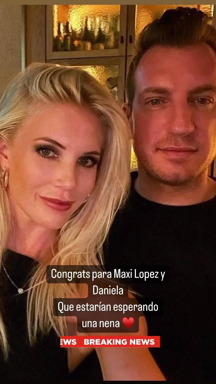 Filtraron el sexo del bebé Maxi López y Daniela Christiansson