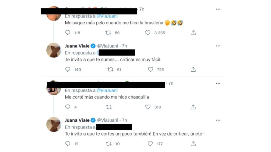 Juana Viale respondió críticas