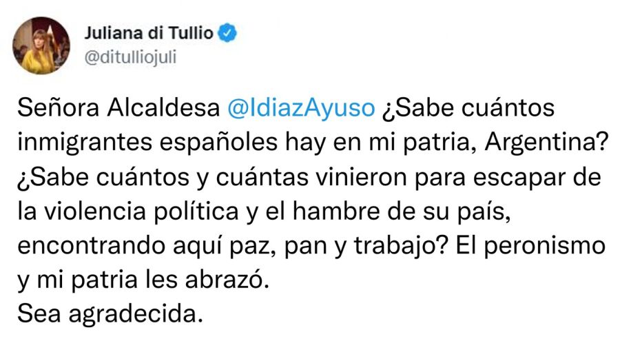 Cruce di Tullio y Isabel Díaz Ayuso 20221018