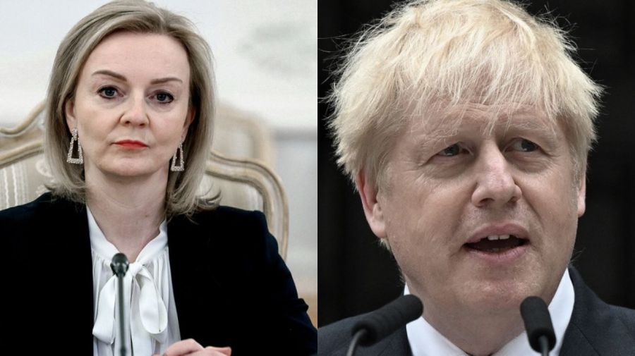 Liz Truss y Boris Johnson 