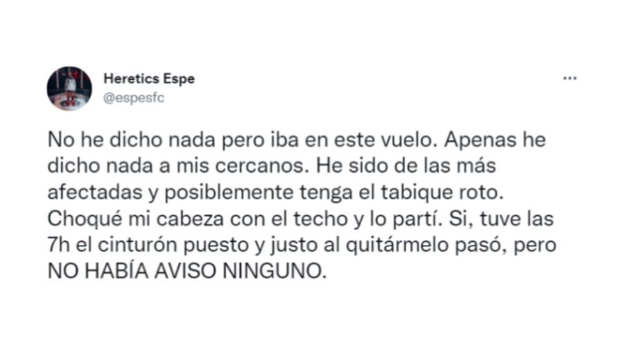 Turbulencia en vuelo de Aerolíneas Argentinas