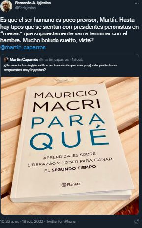Tuit Fernando Iglesias Caparrós