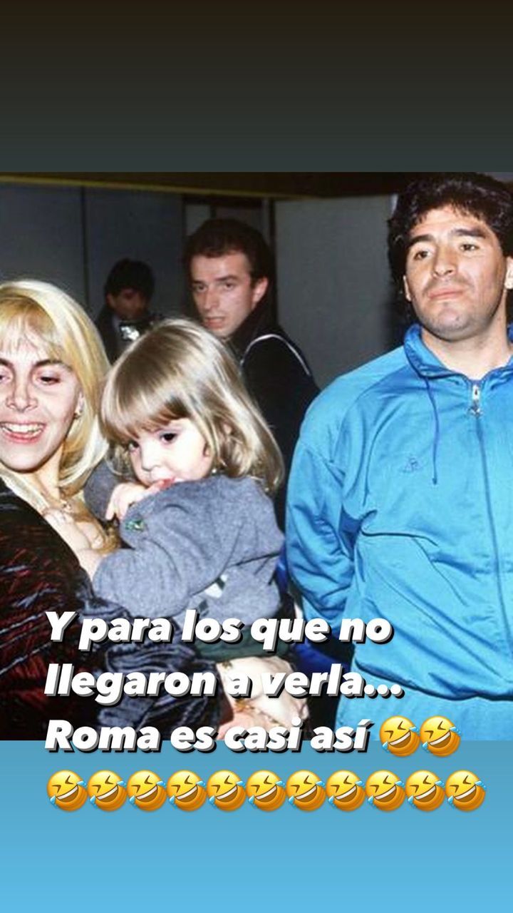 Dalma Maradona mostró por primera vez la carita de su hija Roma: 