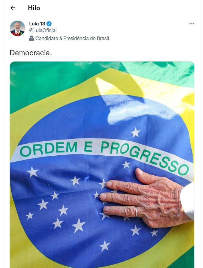 El tuit de Lula da Silva
