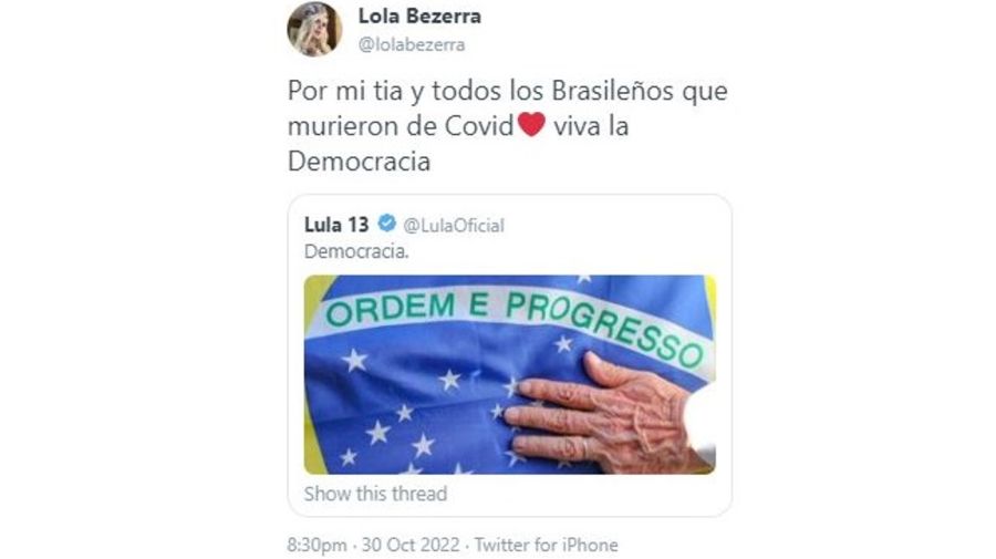 Lola Bezerra y Lula da Silva