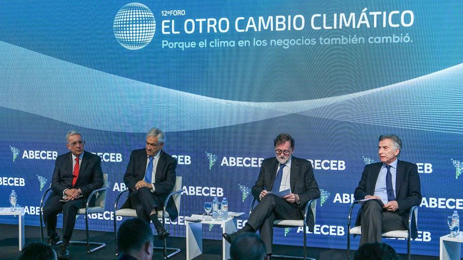 El expresidente Mauricio Macri durante el 12° Foro de ABECEB “Otro Cambio Climático” 20221101