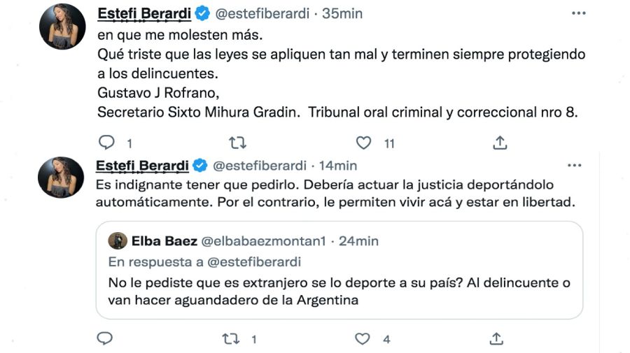 Estefi Berardi contra la Justicia