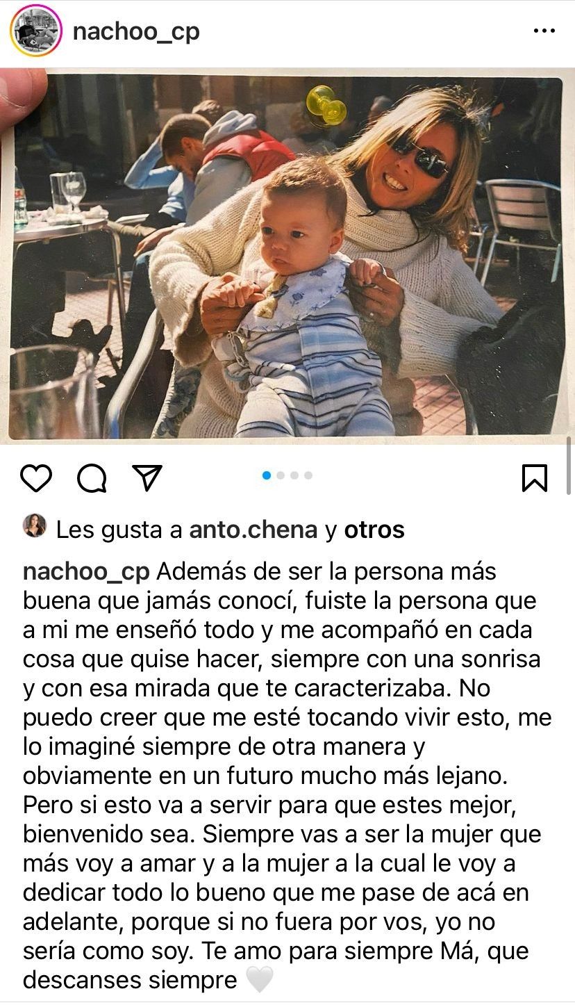 Nacho Castañares despidiendo a su mamá 