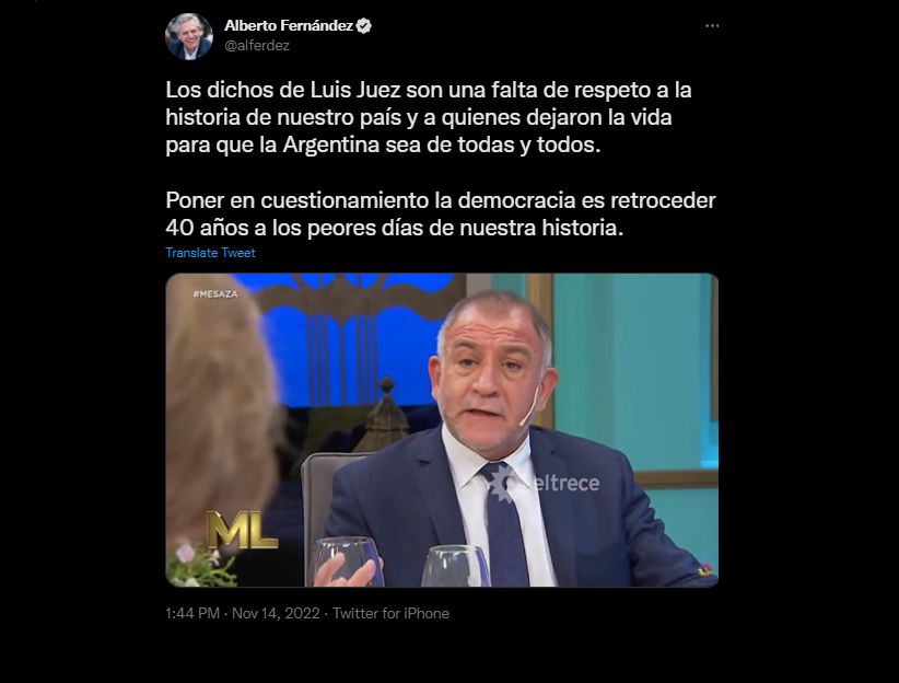 Alberto contra Luis Juez