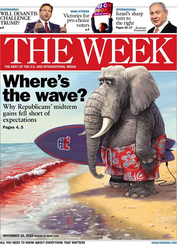¿Dónde está la ola republicana?, tapa de la revista norteamericana The Week