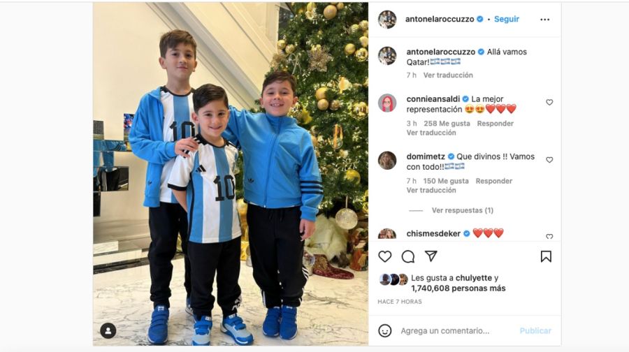 Antonela Roccuzzo shared the most tender photo to kick off Qatar 2022 