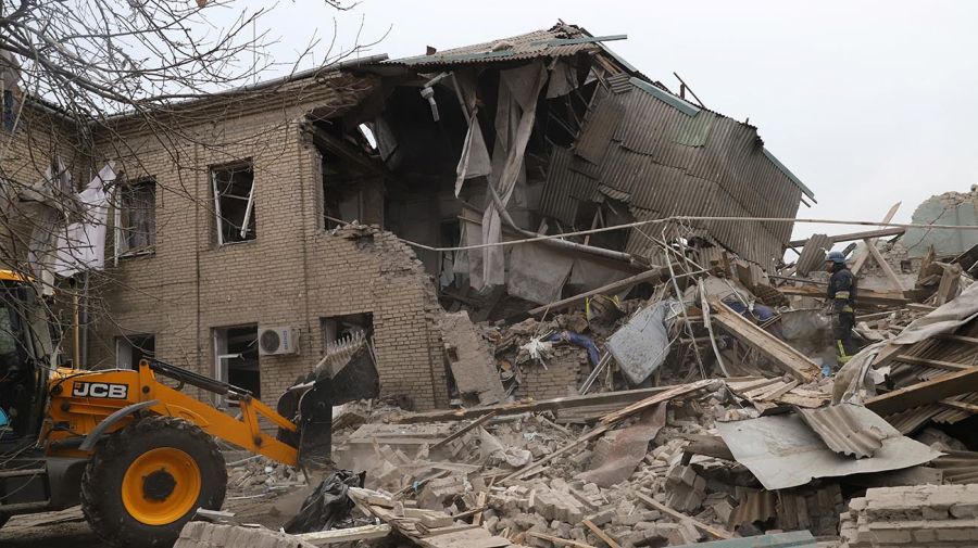Maternidad bombardeada en la ciudad de Vilniansk (Ucrania) 20221123