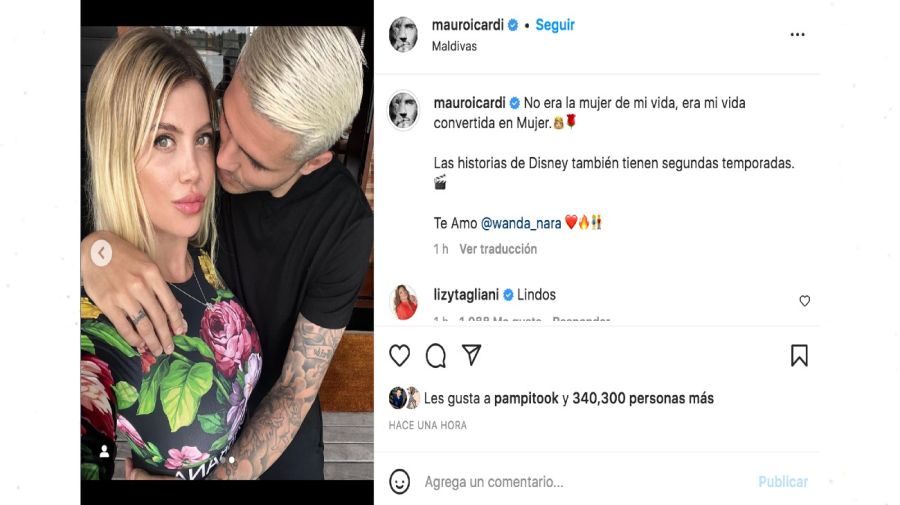 Mauro Icardi confirmó su reconciliación con Wanda nara 