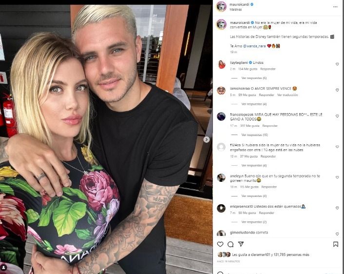 Mauro Icardi se reconcilió con Wanda Nara: 