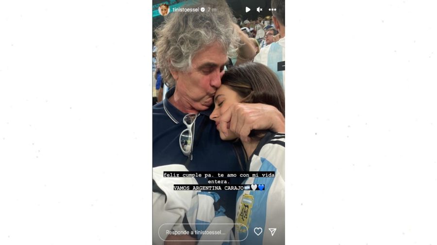 Tini Stoessel felicitó a su papá tras el partido