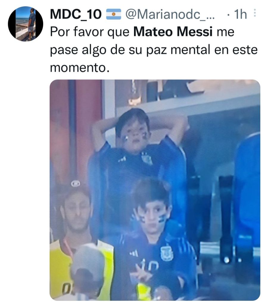 Argentina Vs Polonia: los mejores memes de Mateo Messi alentando a la Selección 