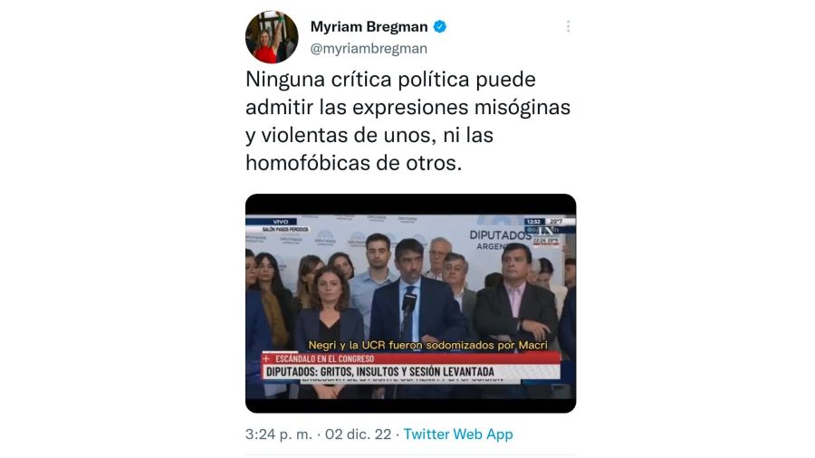 Myriam Bregman tuit