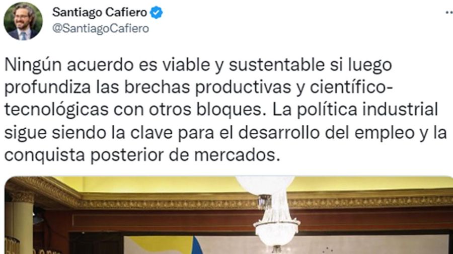 Santiago Cafiero tuit 20221205