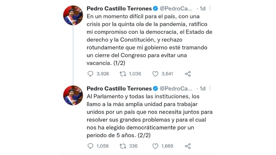 Tweet Pedro Castillo