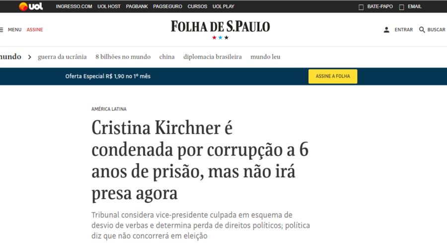 20221207 Tapas y notas sobre la condena de Cristina Kirchner.