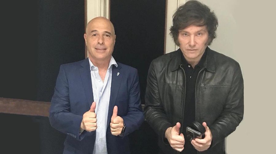 Javier Milei con Bartolomé Abdala 20221207