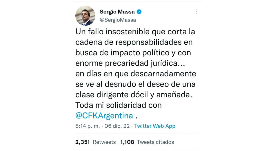 Sergio Massa tuit