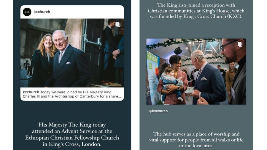 El Rey Carlos III da una tregua a Harry y Meghan mientras se reúne con grupos comunitarios en King’s Cross