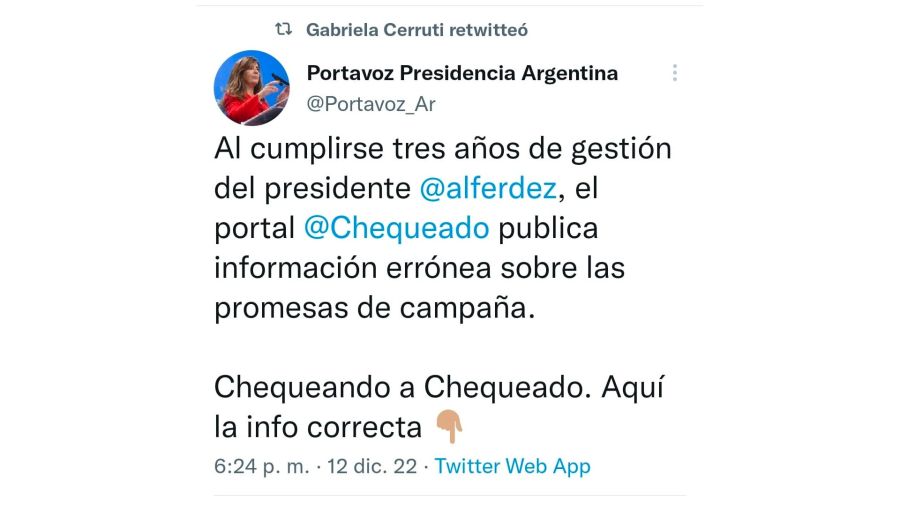 Gabriela Cerruti tuit