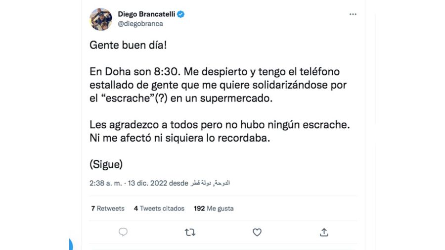 Mensajes por Twitter de Diego Brancatelli