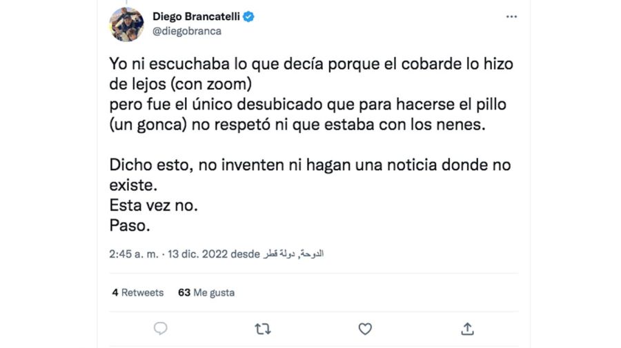 Mensajes por Twitter de Diego Brancatelli