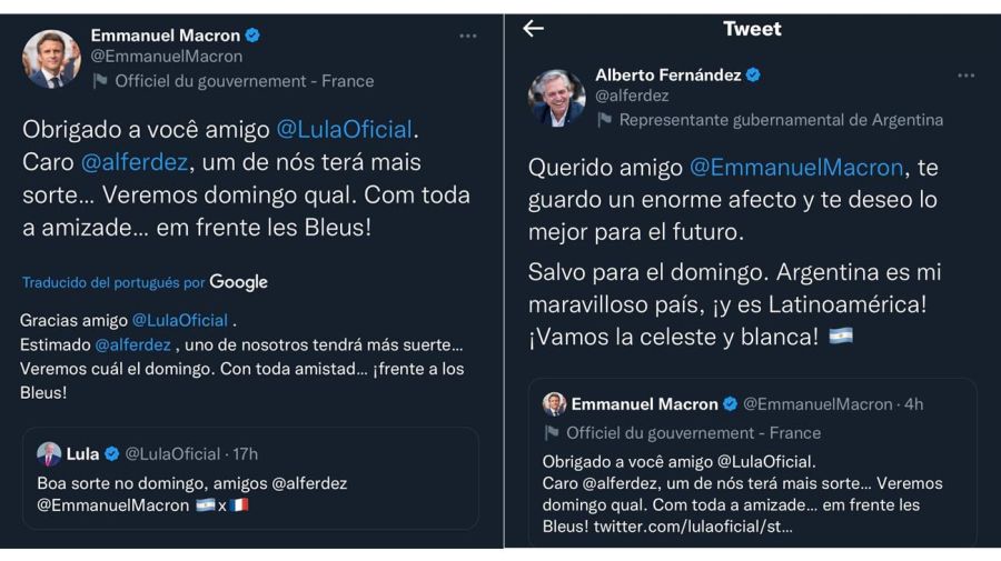 El picante cruce entre Alberto Fernández y Emmanuel Macron que armó Lula Da Silva de cara a la final del Mundo