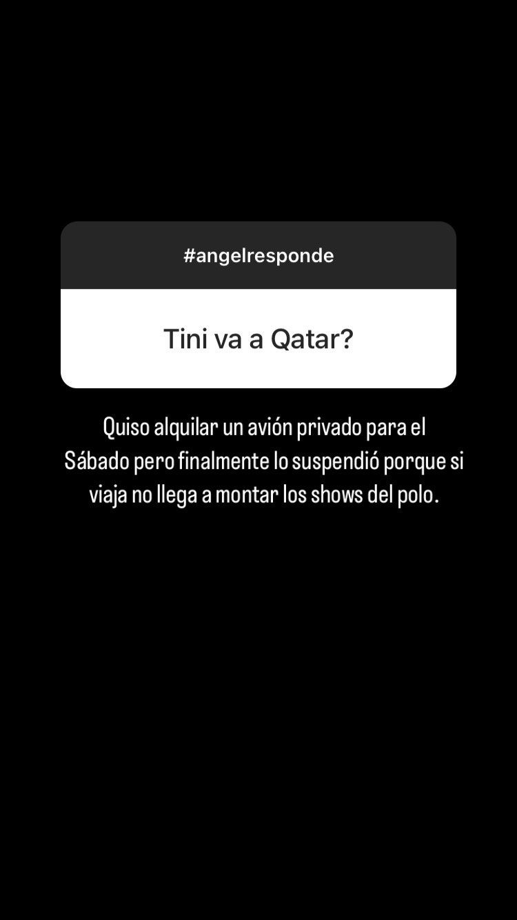 Ángel de Brito reveló por qué Tini Stoessel no va a la final del mundial de Qatar 2022
