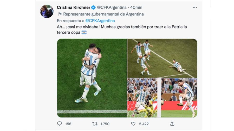Mensajes de Cristina Fernandez de Kirchner 