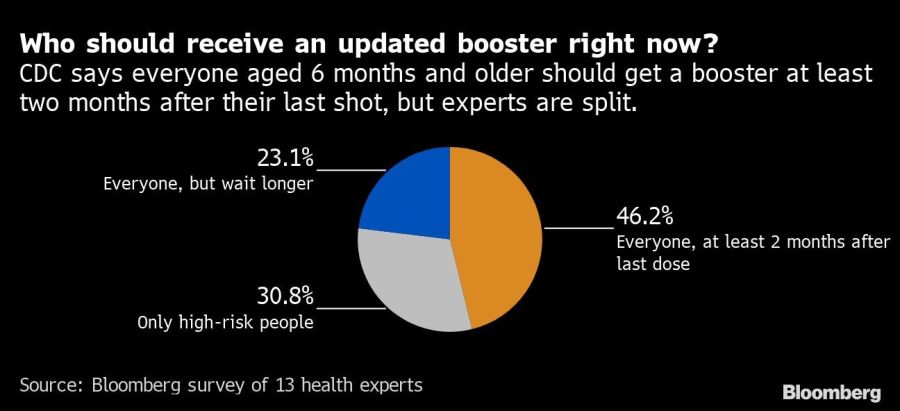 Who should receive an updated booster right now? | CDC says everyone aged 6 months and older should get a booster at least two months after their last shot, but experts are split.