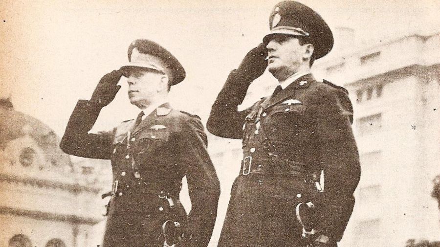 Juan Domingo Perón y Edelmiro Farrel