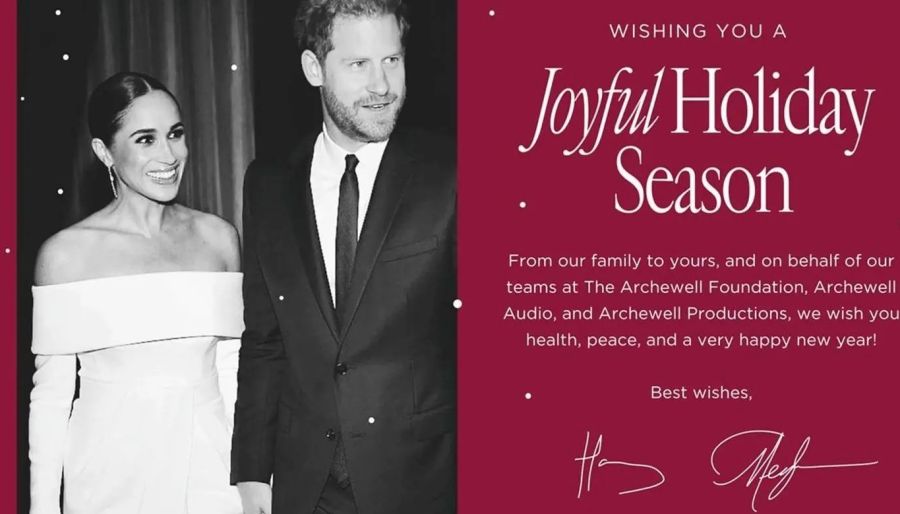 Meghan Markle y el príncipe Harry comparten sus saludos navideños 