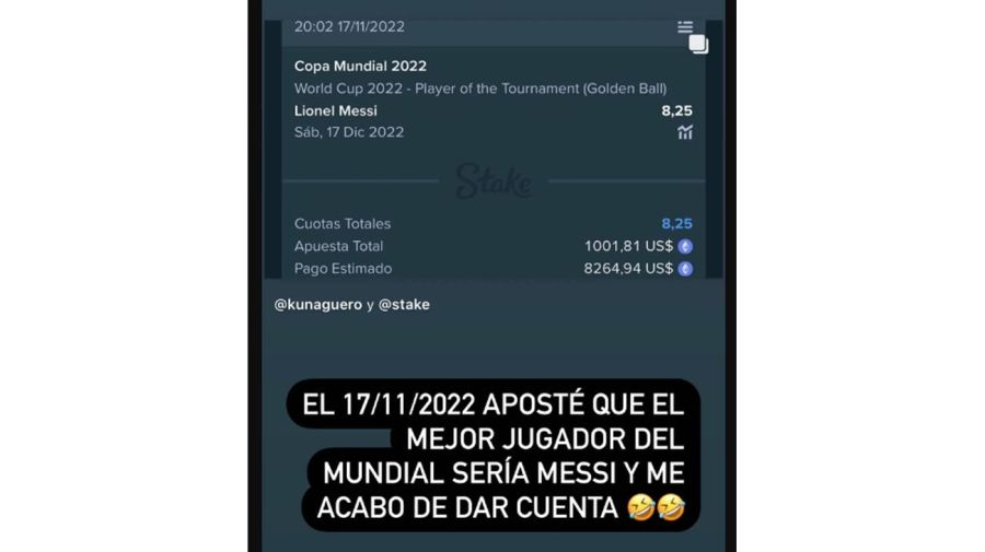 Apuesta del Kun Aguero