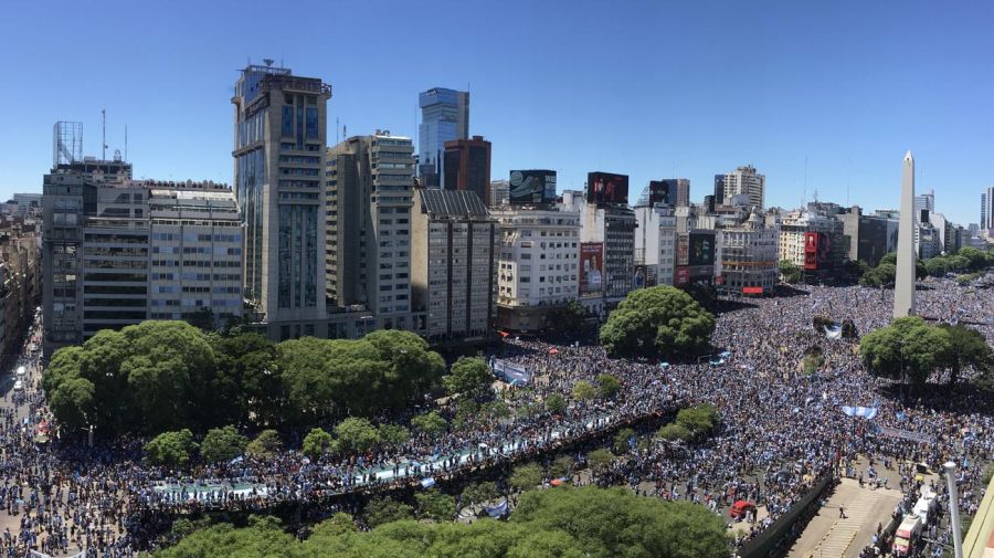 Festejos en el Obelisco por el Campeonato Mundial de Futbol 20221220