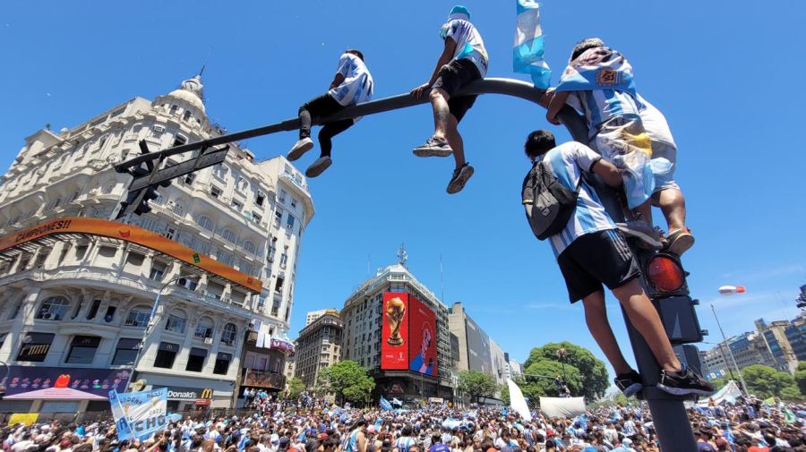 Festejos en el Obelisco por el Campeonato Mundial de Futbol 20221220