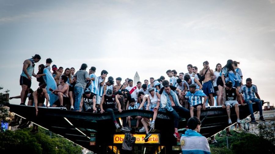 Festejos por la selección argentina