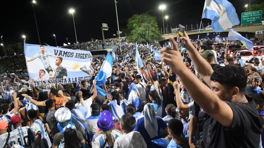 La llegada de la Selección argentina a Ezeiza