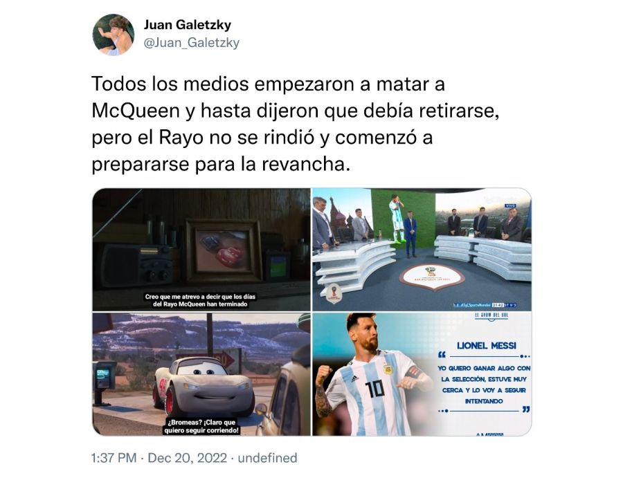 Paralelismo entre Messi y Cars 3 20221222