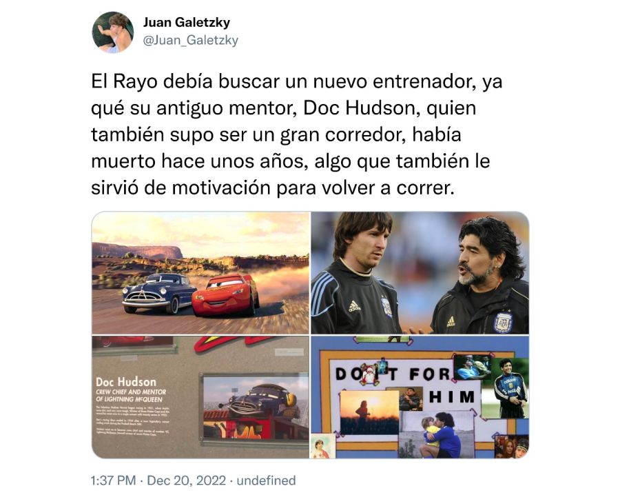 Paralelismo entre Messi y Cars 3 20221222