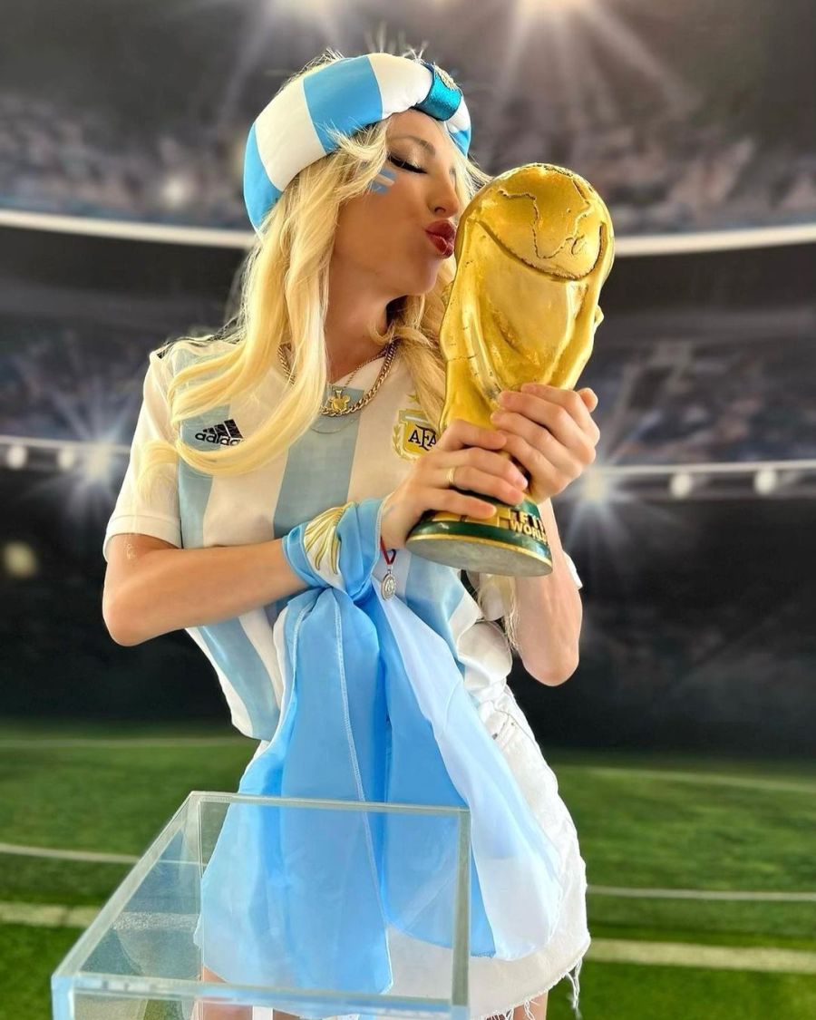 Así festejó Vicky Xipolitakis la victoria de Argentina en el Mundial de Qatar 2022