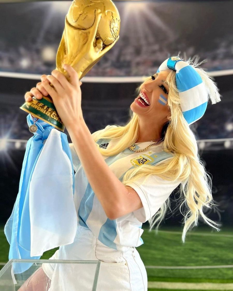 Así festejó Vicky Xipolitakis la victoria de Argentina en el Mundial de Qatar 2022