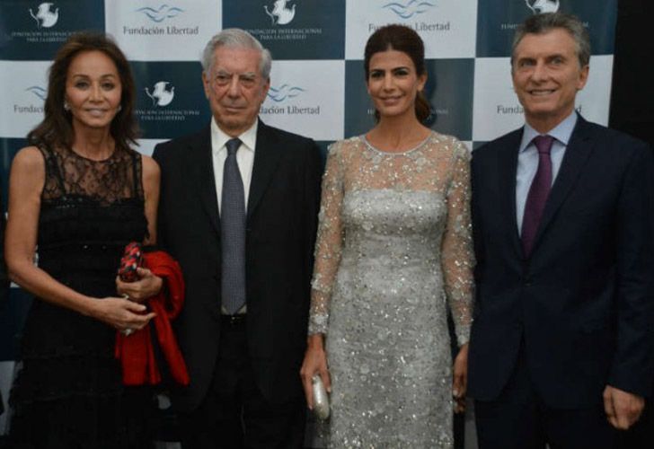 Isabel Preysler, Mario Vargas Llosa, Juliana Awada y Mauricio Macri