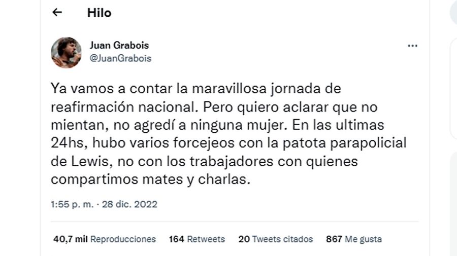 Juan Grabois tuit 20221228