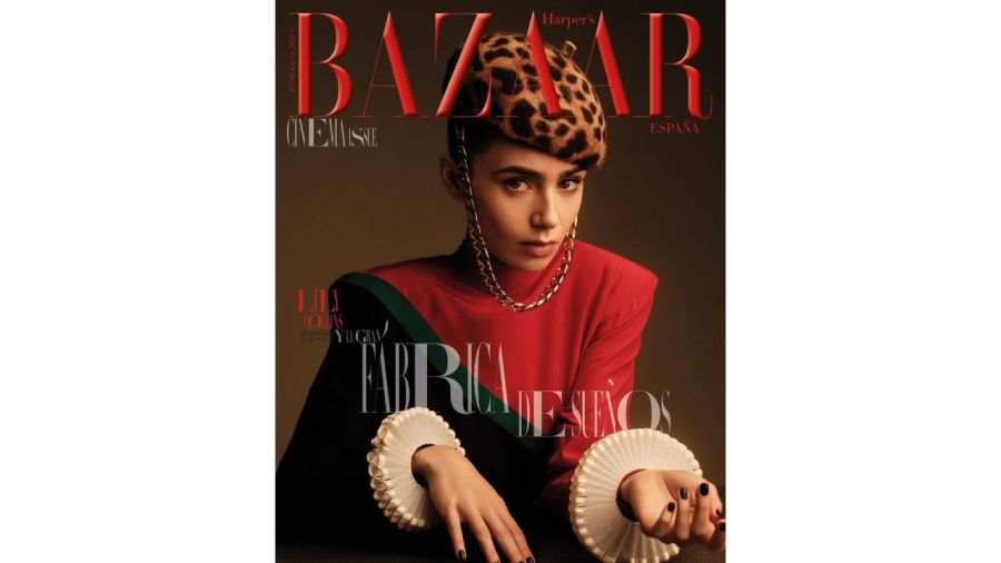 Lily Collins en las principales tapas: V Magazine, Harper’s y Vogue