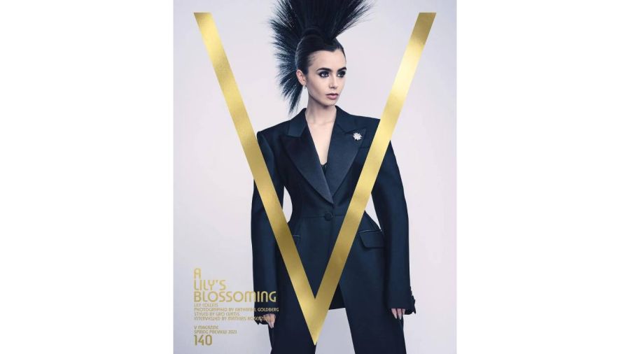 Lily Collins en las principales tapas: V Magazine, Harper’s y Vogue
